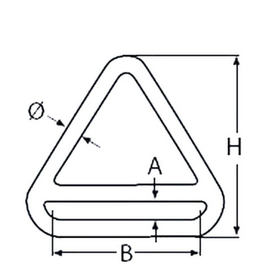 Кольцо треугольное с перемычкой